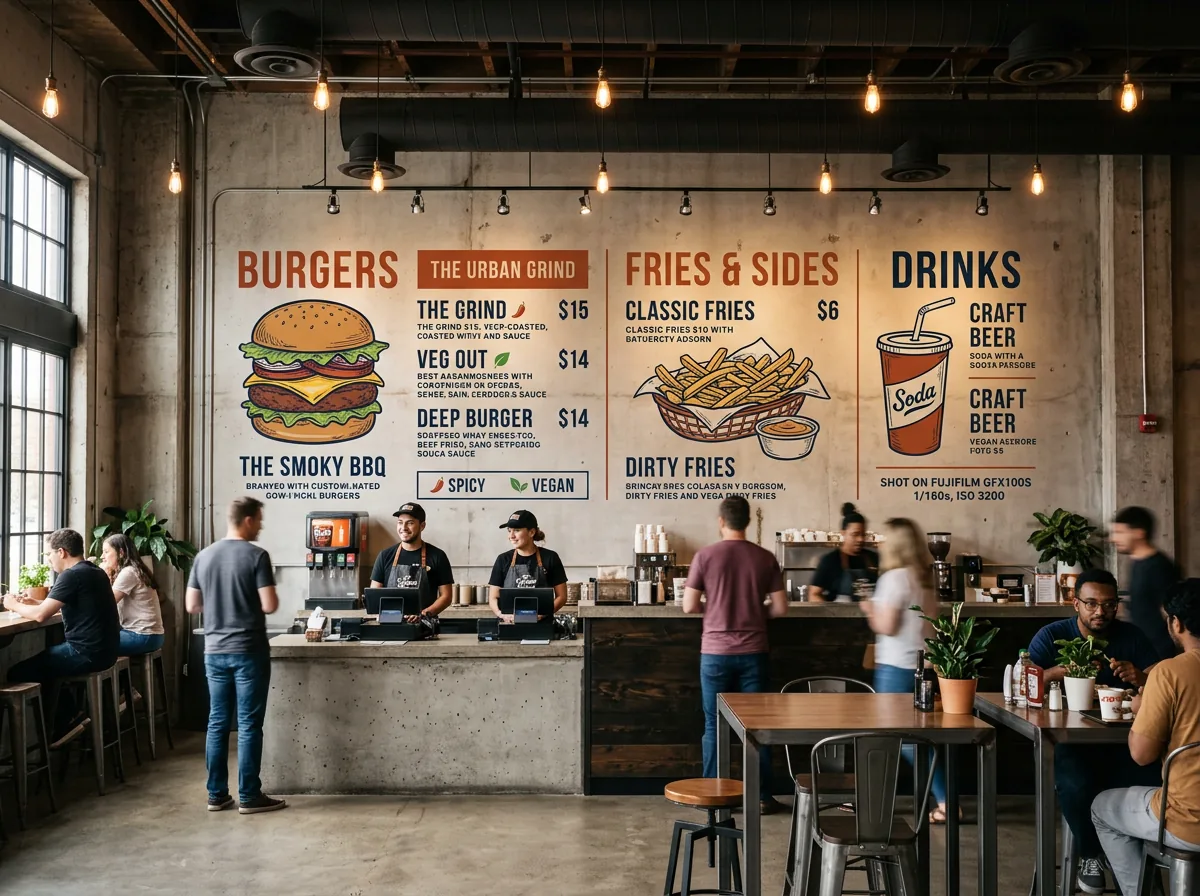 Restaurants wall print